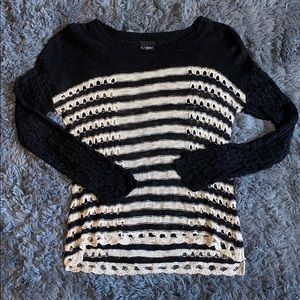 Knit striped fall sweater